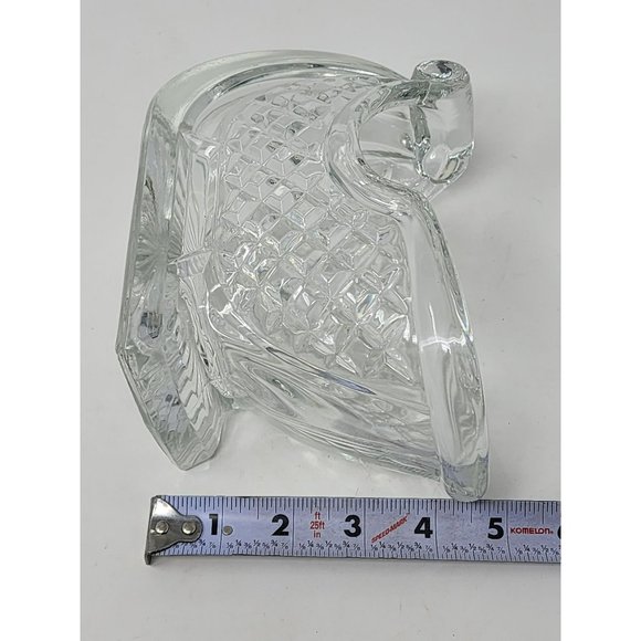 Vintage Lead Crystal Santa Sleigh‎ Figurine Clear Christmas Decoration - Picture 10 of 10